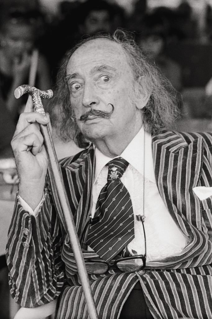 Humorous Portraits of Salvador Dalí with his Iconic Mustaches