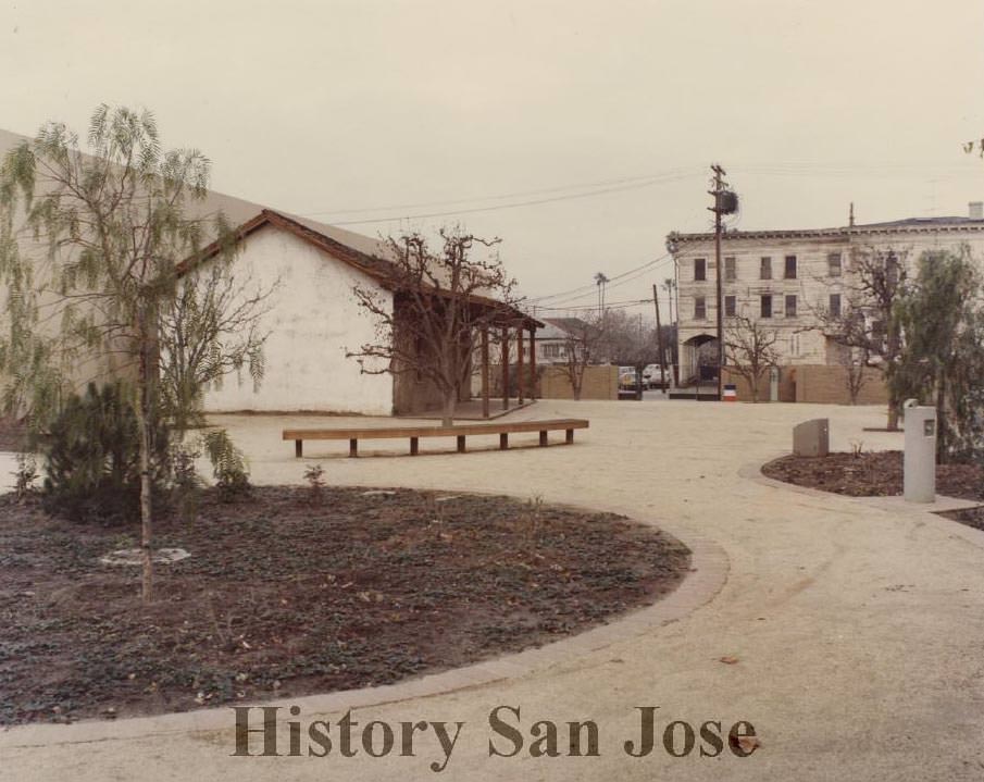 Peralta Adobe soon after reconstruction, 1988