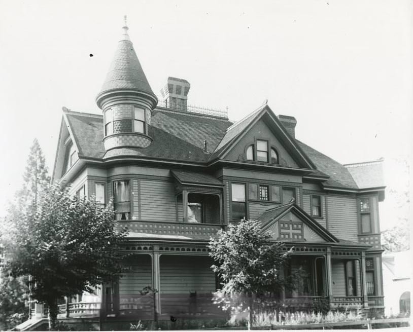 H. Ward Wright residence, multi-story Victorian house, 1970s