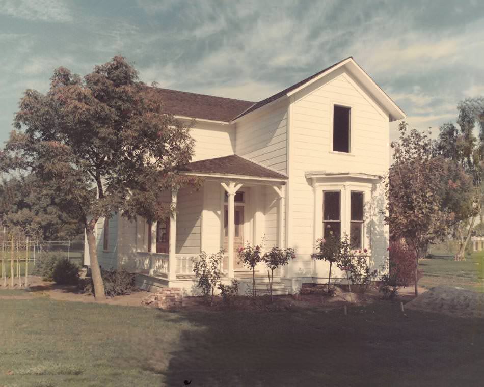 Chiechi House - original location and at History Park, 1977