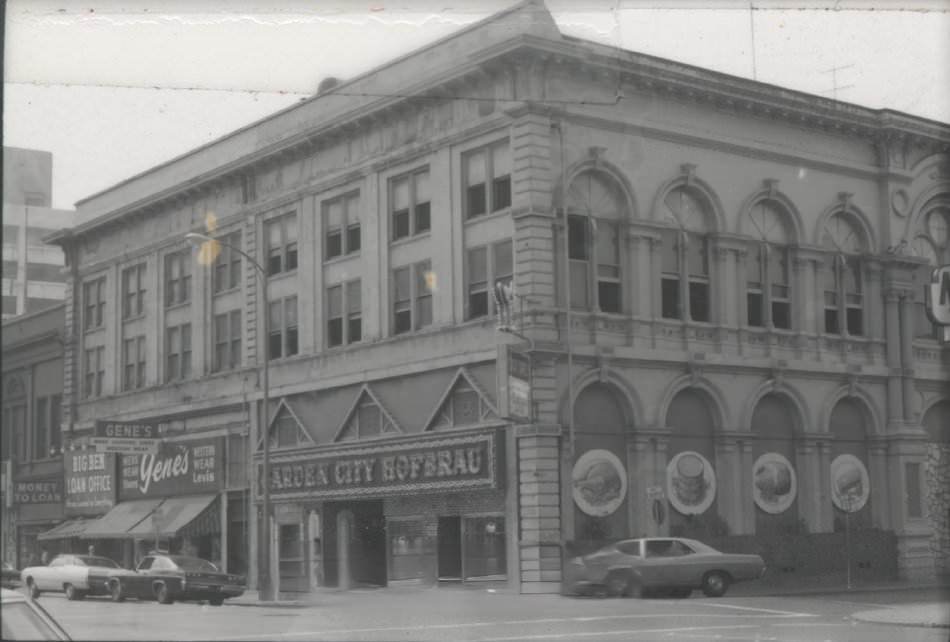 Home Union building, more recently Garden City Hofbrau, 1975