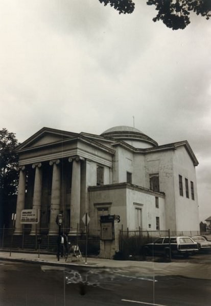 Corner view of First Church of Christ Scientist, East Saint James Street, 150' East of North Second Street, San Jose, 1980s