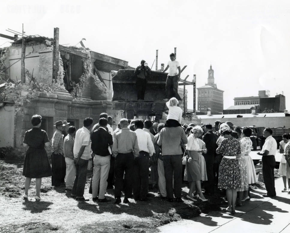 Hall of justice demolition, 1962