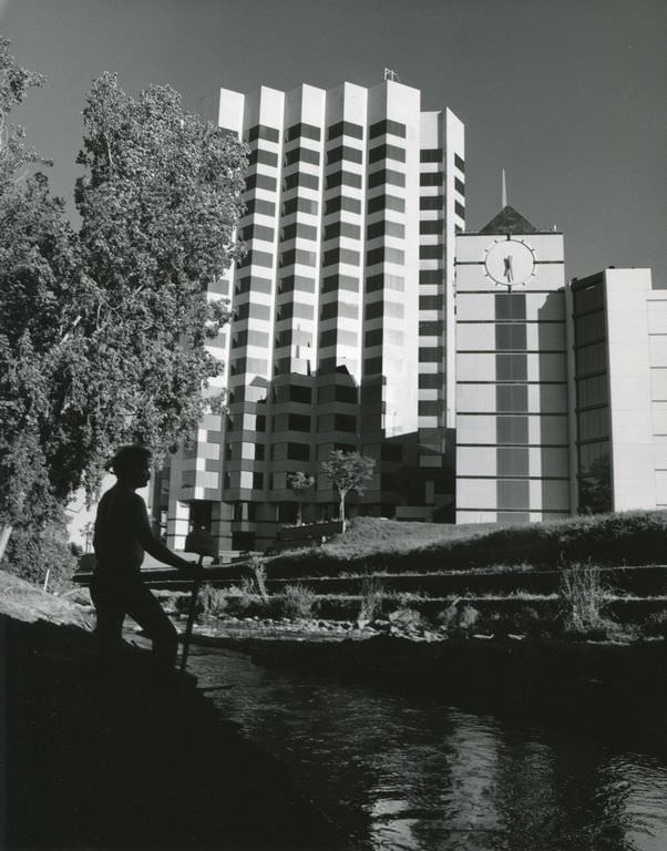 The Guadalupe River is still an integral part of San Jose's downtown, 1988