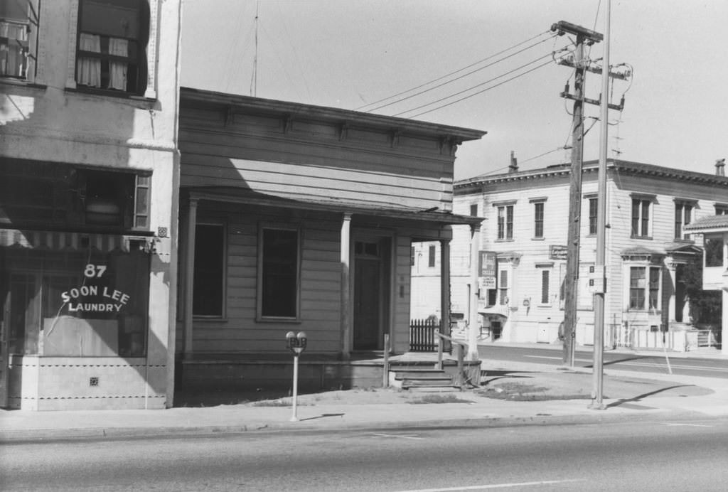 Print Shop original location as a residence, North San Pedro Street, 1970