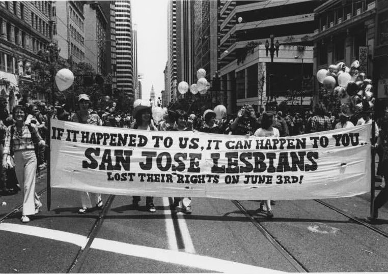 Lesbian March on San Jose, 1980