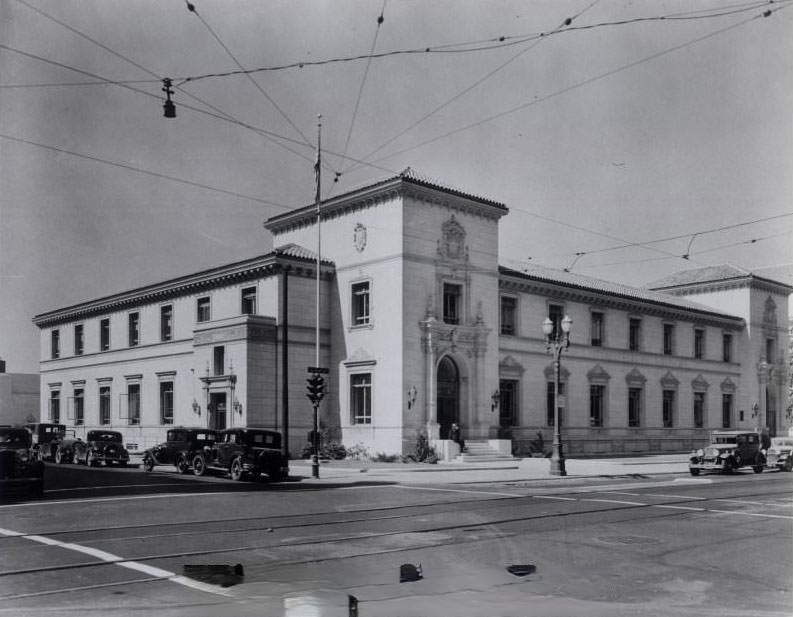 Post Office on North First Street, San Jose, 1927