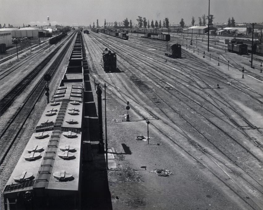 Newhall railroad yard, San Jose, 1960
