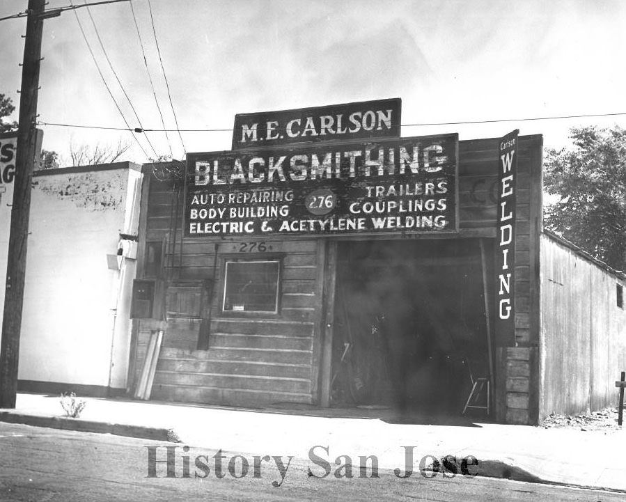 Ericson's Blacksmith Shop (M. E. Carlson Blacksmithing), 1970