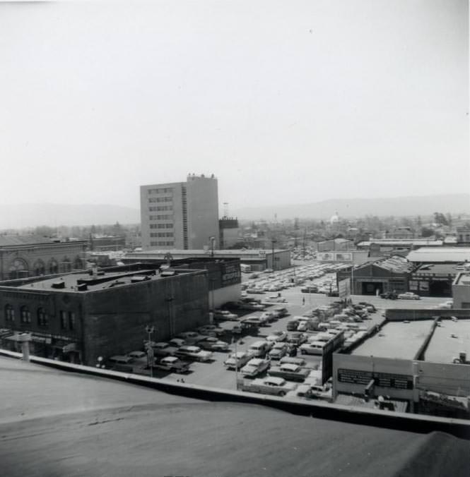 Parking lot on South Market Street, 1960