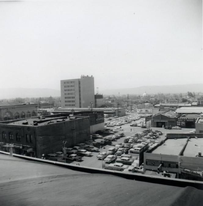 Parking lot on South Market Street, 1960