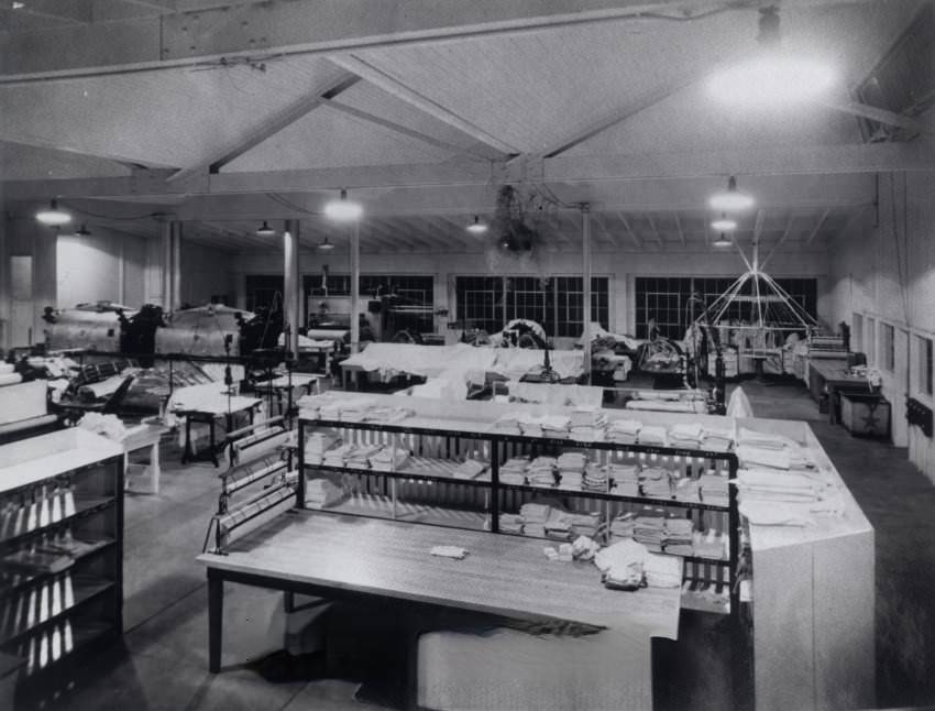 Butcher Electric modernized the electrtical fixtures in the Red Star Laundry, 1928