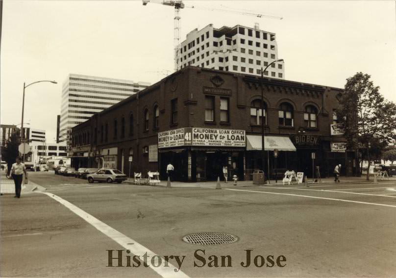 Northwest Corner of Market Street and Post Street, San Jose, 1986