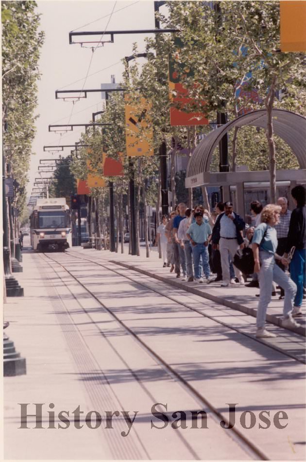 Santa Clara County Light Rail, San Jose, 1989