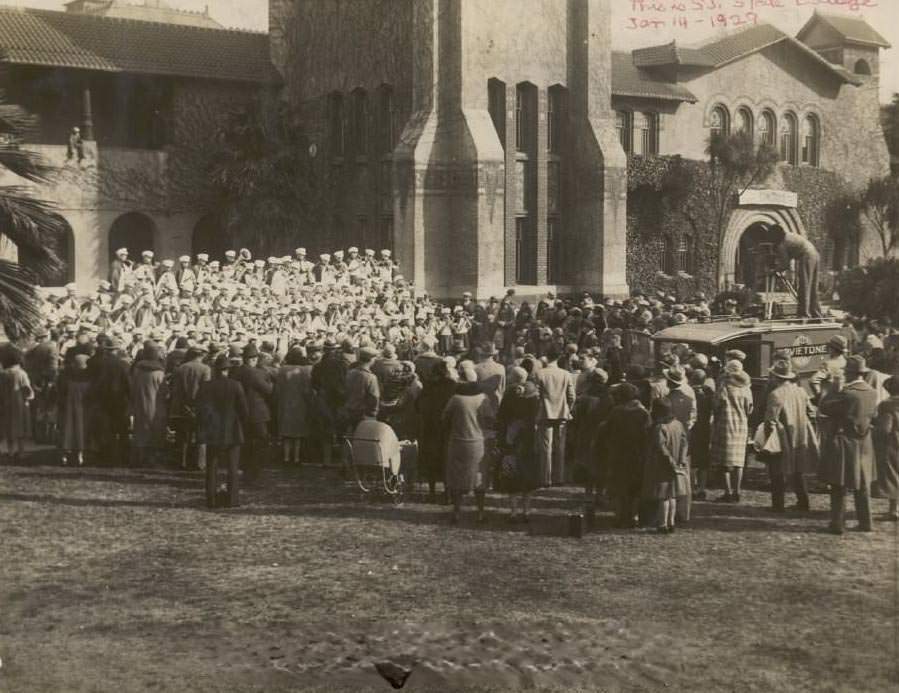 Olmstead Band playing at San Jose, 1929