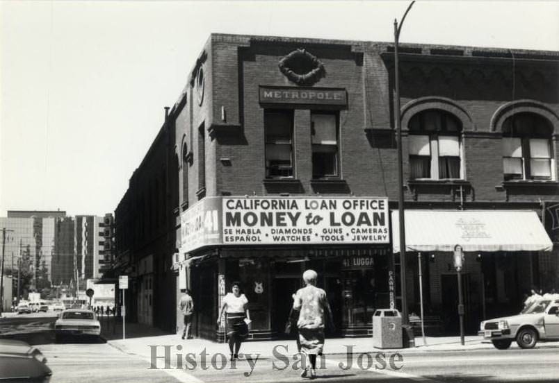 Northwest Corner of Market Street and Post Street, 1986