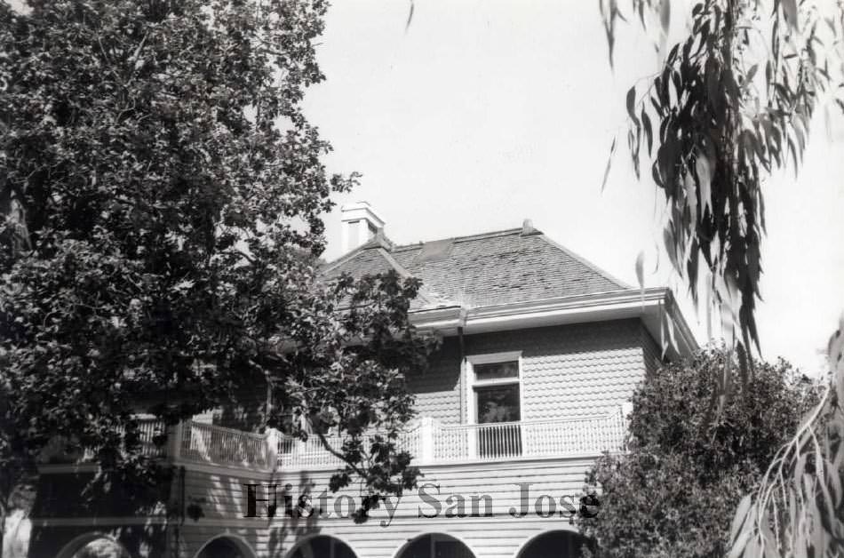 View of the second floor of the main house, 1986