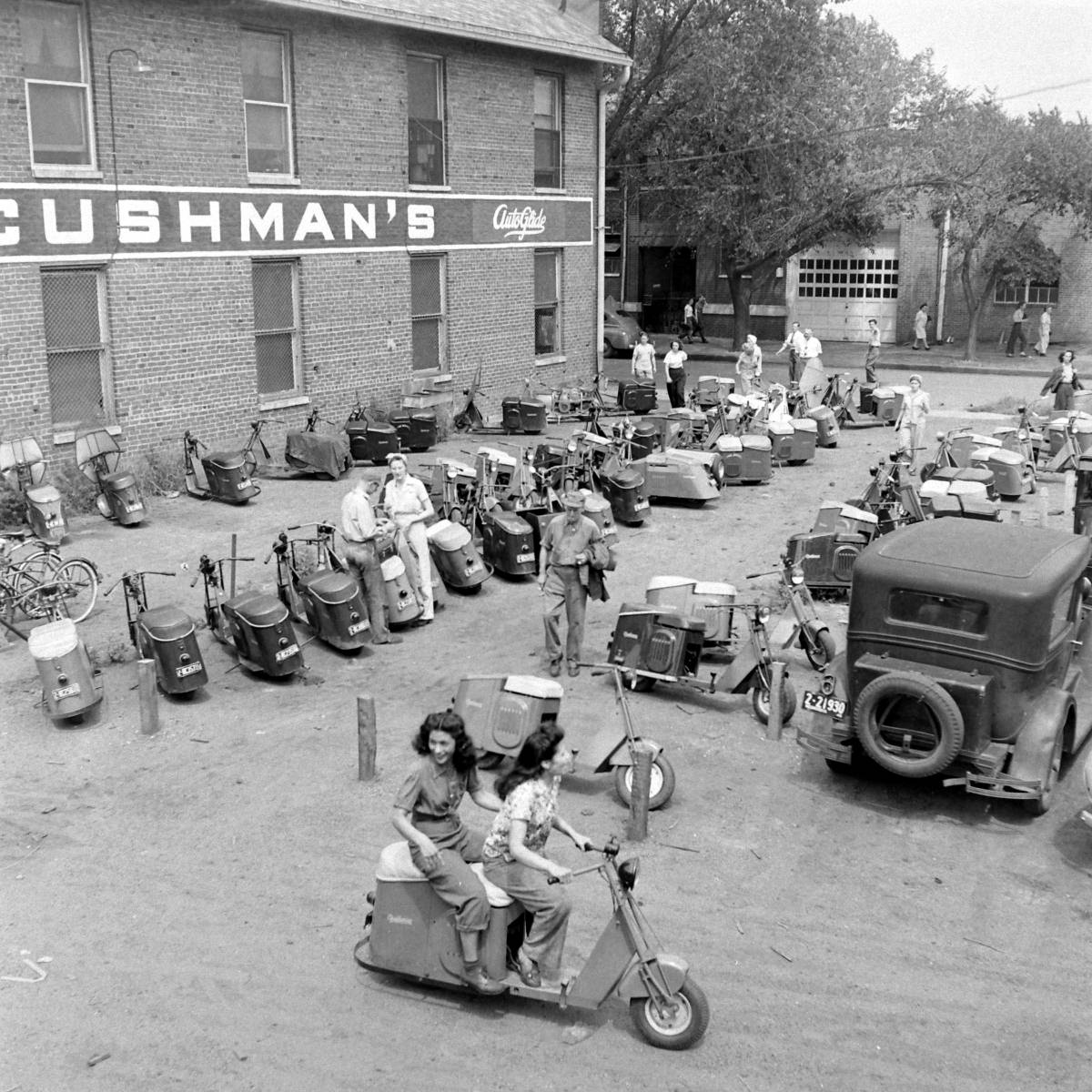 Nebraska was a center of scooter production in America, 1945.