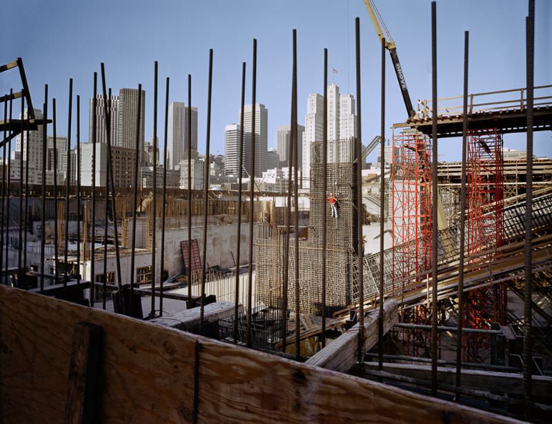 Moscone Center under construction, 1980