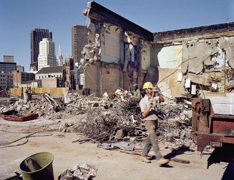 School Demolition, 4th at Howard Street, 1980