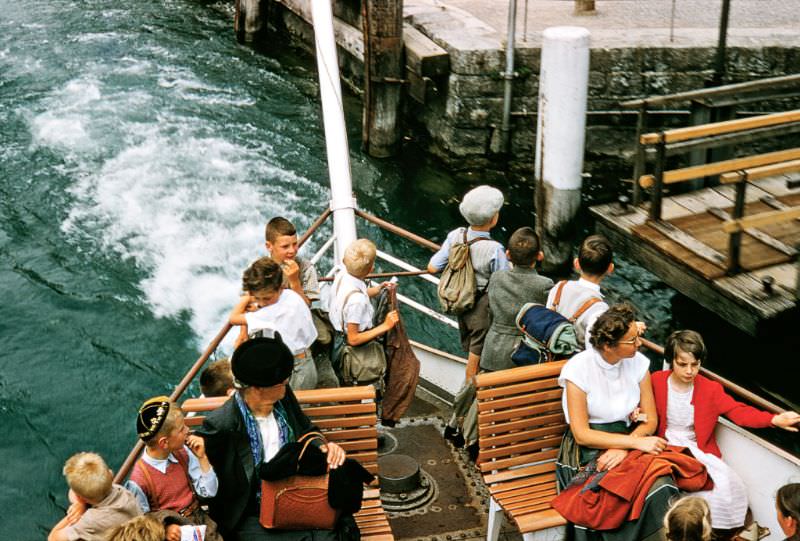 Schoolchildren on Ferry, Spiez, Switzerland