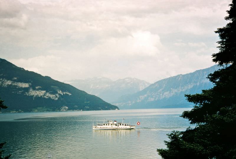 Easterly view from Spiez (near Spiez Castle) of the Thunersee (Lake Thun), Switzerland