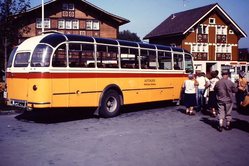FBW Haifisch (Autokurs) in Brülisau near Appenzell, 1979