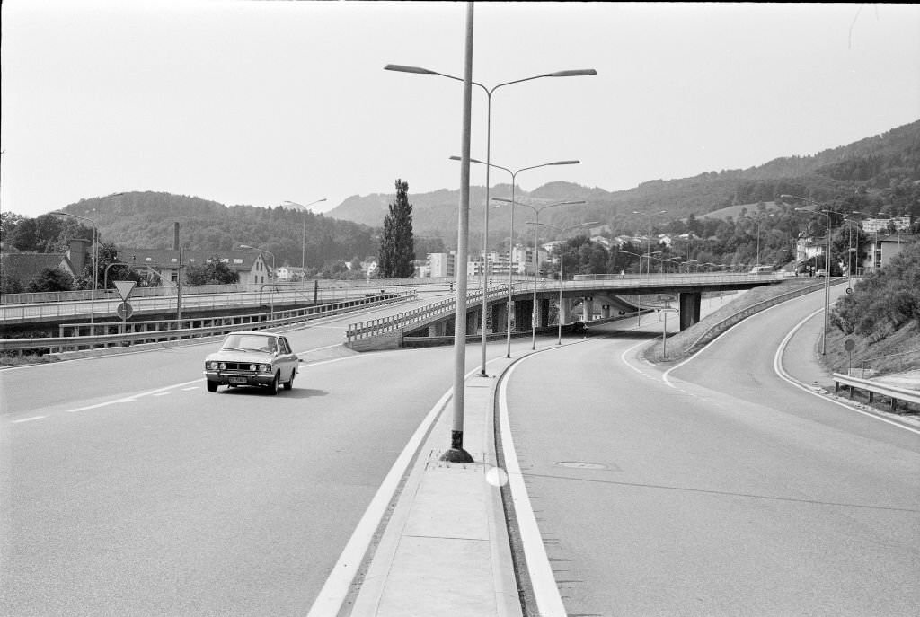 New bypass in Adliswil, 1970