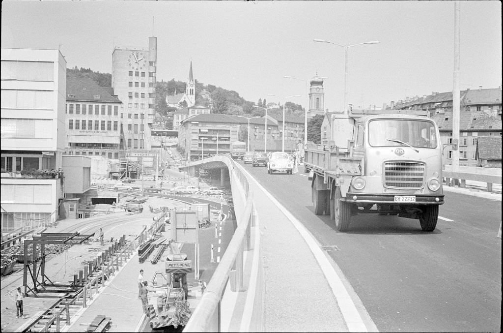 Road Construction in Zurich 1970