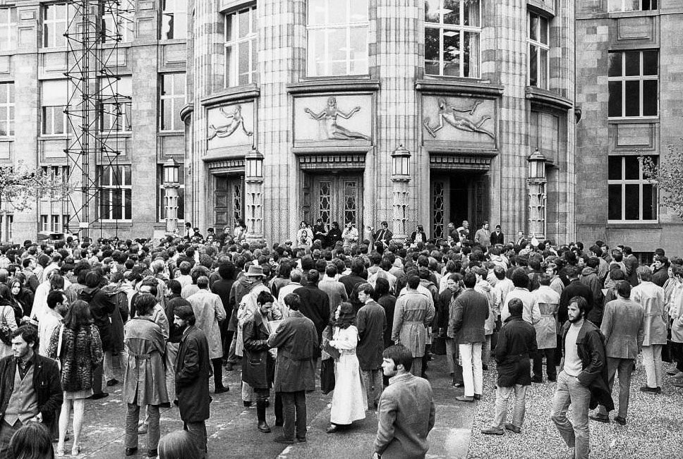 Students are protesting against USA-policies in Indochina, Zurich 1970