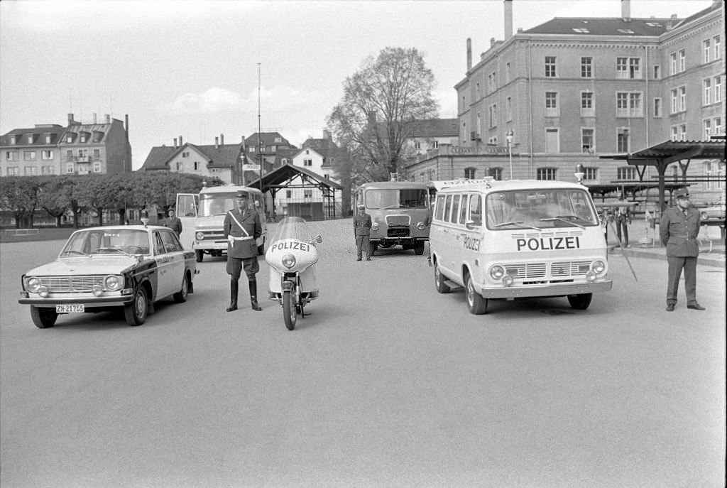 Vehicle fleet, cantonal police, Zurich 1970