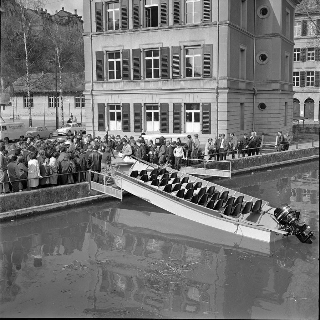 Naming of a ship in Berne, 1970