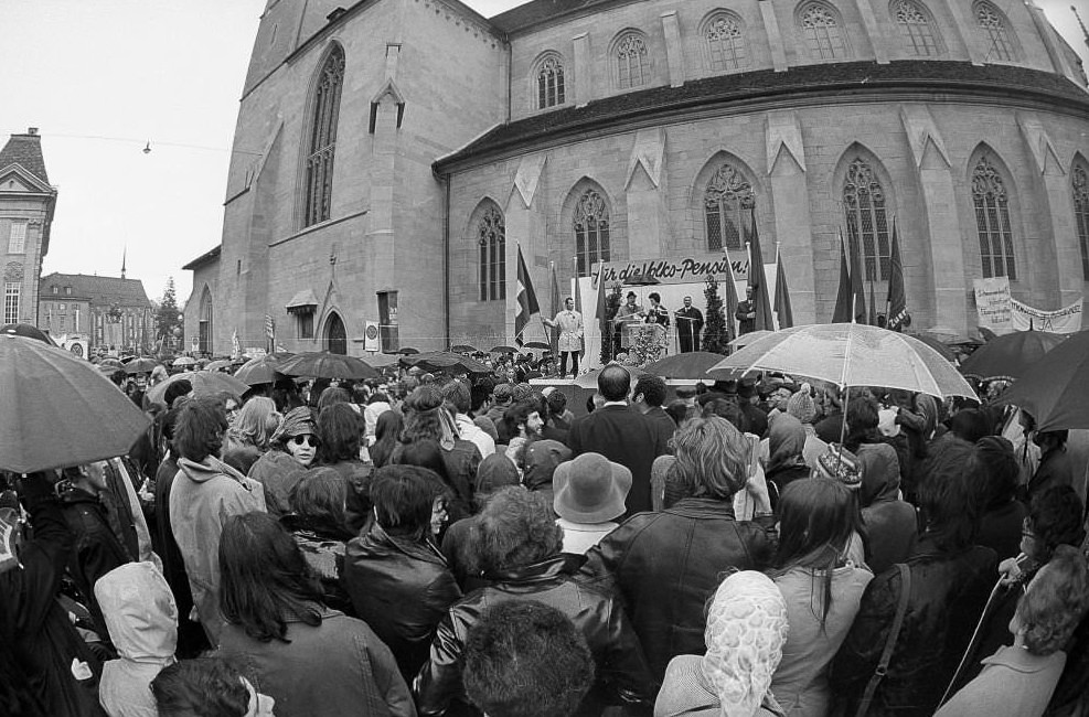 Emilie Lieberherr; speech at the May Day celebration, 1970