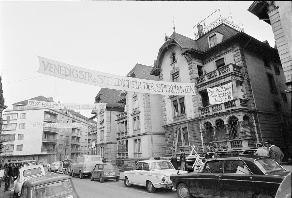Demonstration in the Venedigstrasse, 1971