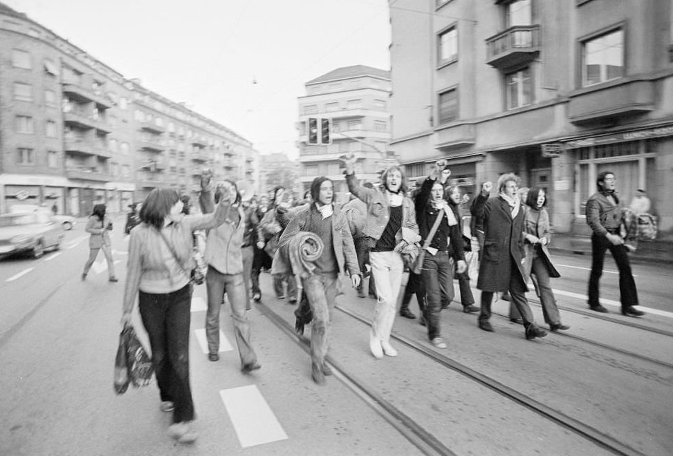 Demonstration in the Venedigstrasse, 1971