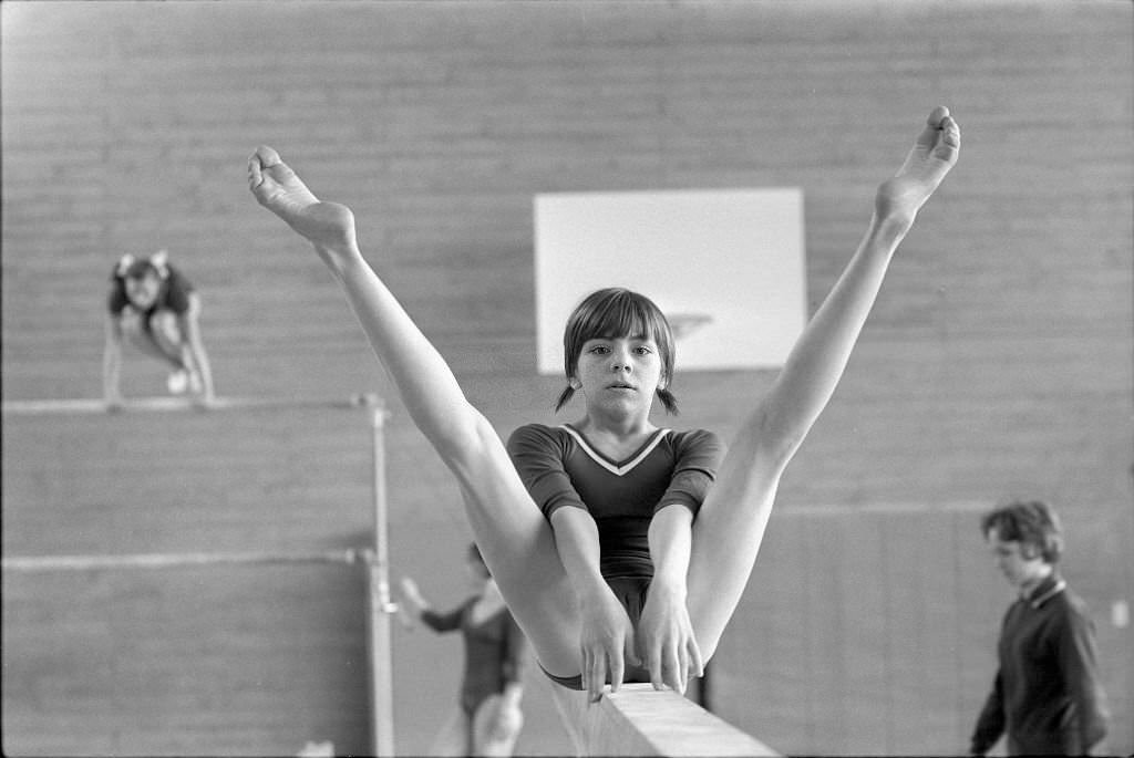 Ladies gymnastics national team training 1971