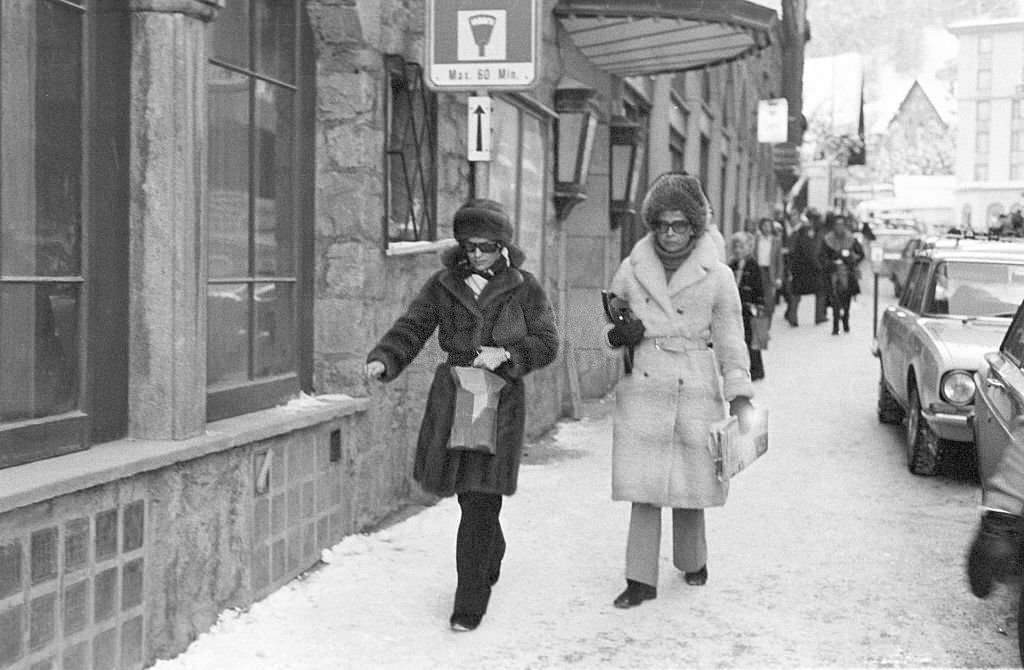 Romy Schneider in St. Moritz, 1970s