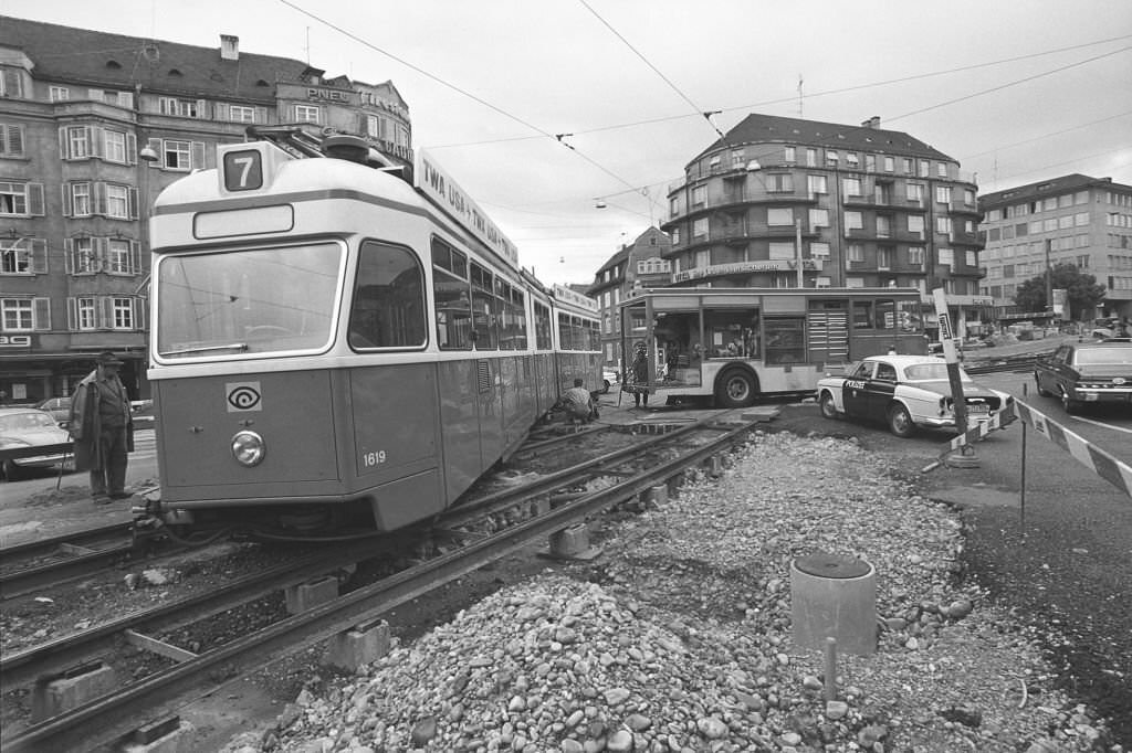 Tramway Accident in Zurich around 1970