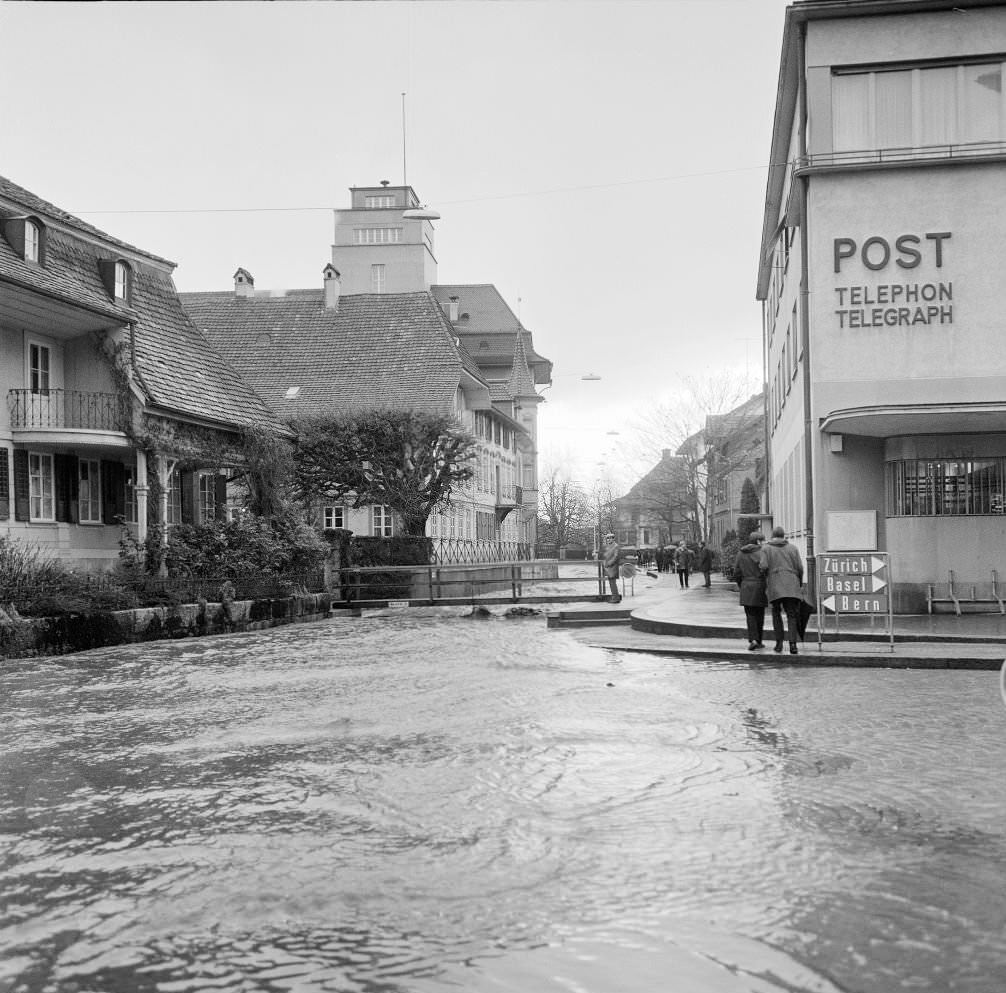 Floods in Langenthal, 1970