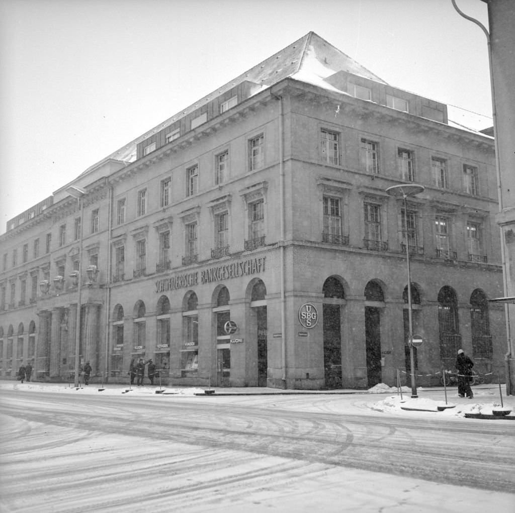 Branch of the Schweizerische Bankgesellschaft, Aarau 1970