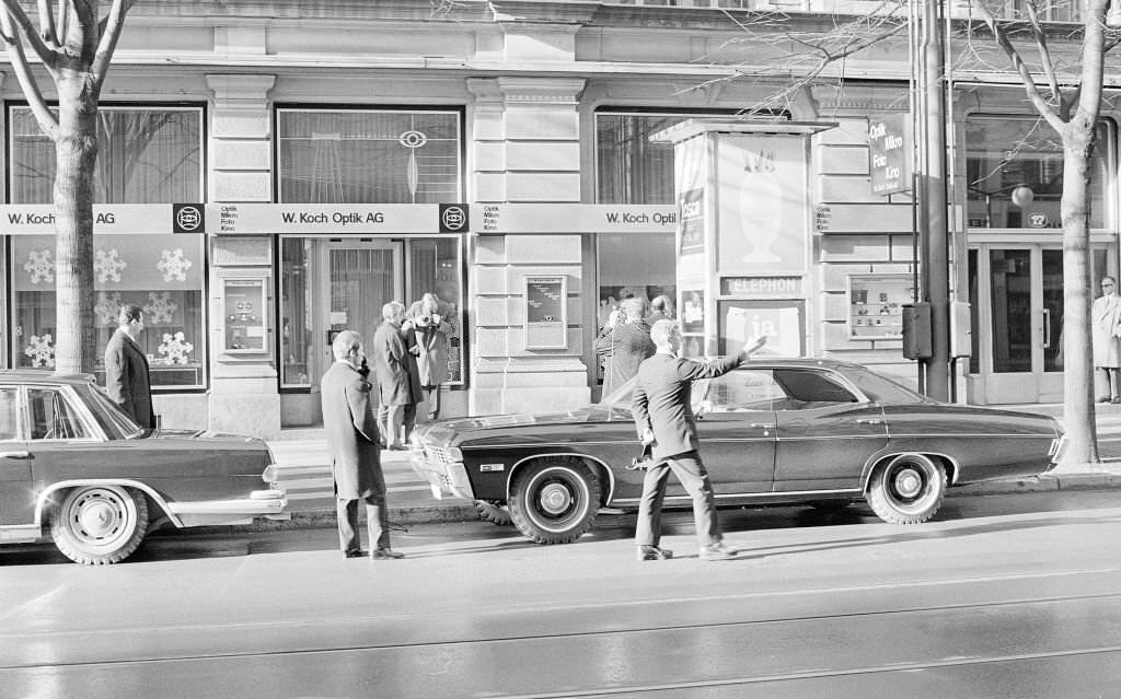 The Shah of Persia on Bahnhofstrasse in Zurich, 1970