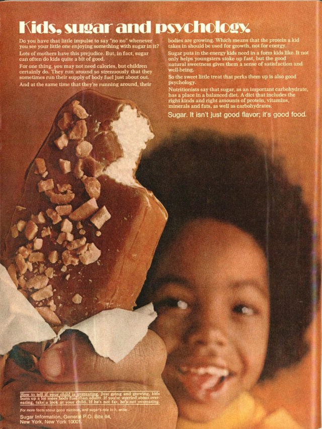 Misleading Vintage Ads about the Dietary Benefits of Sugar from the 1960s by Sugar Information Inc.