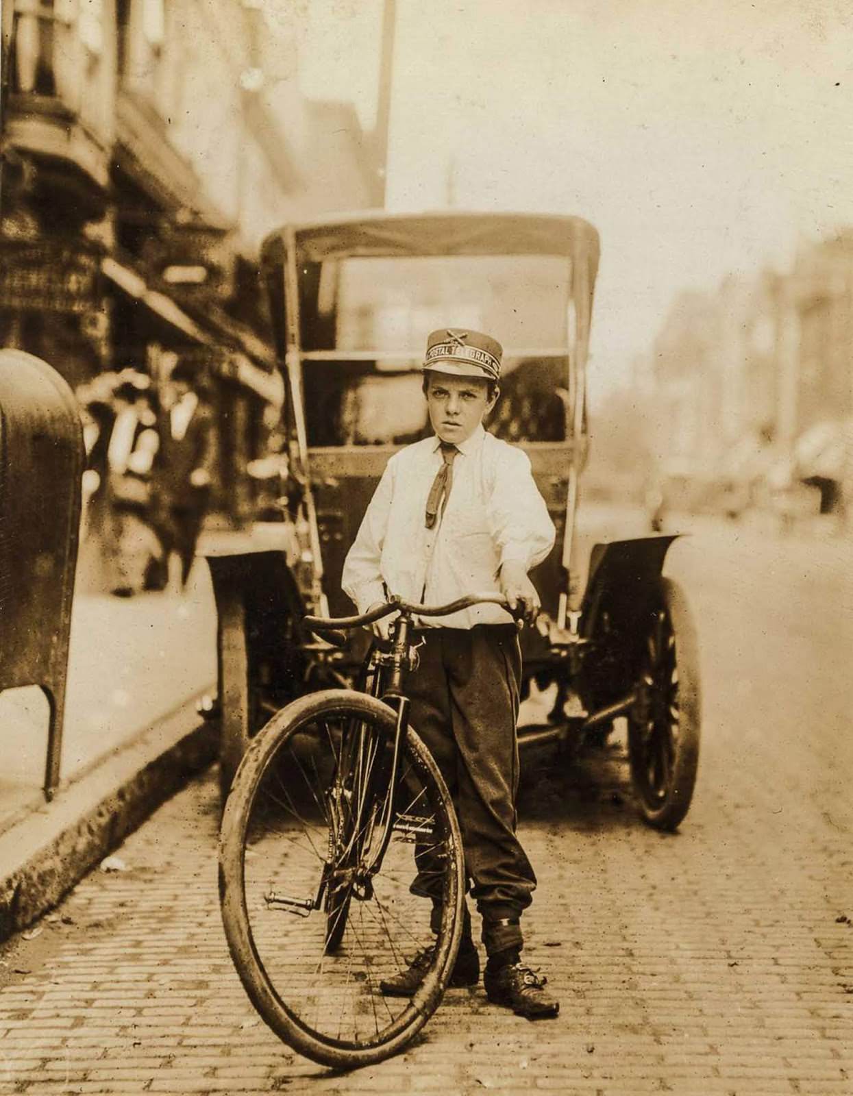 Harvey Buchanan, Postal Telegraph Co. Messenger No. 1908.