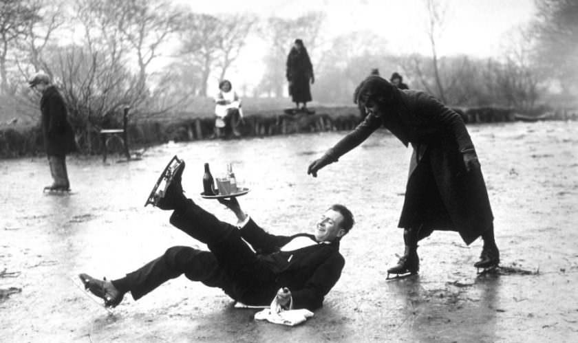Ice-Skating Waiters at Grand Hotel les Bains 1920s