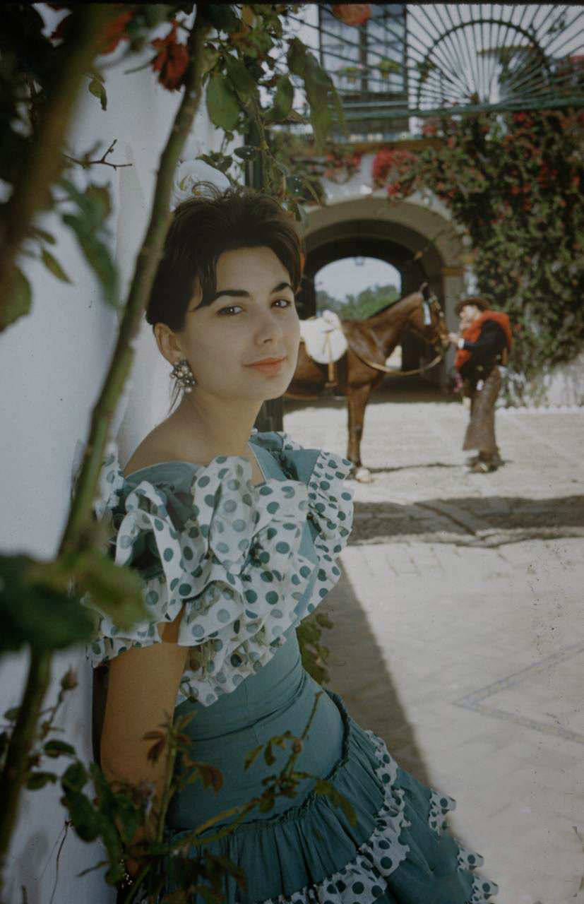 Beautiful Ladies at the 1959 Seville Fair in Andalusia, Spain