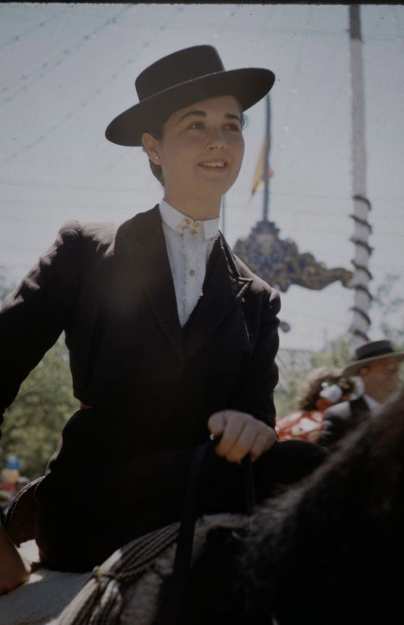 Beautiful Ladies at the 1959 Seville Fair in Andalusia, Spain