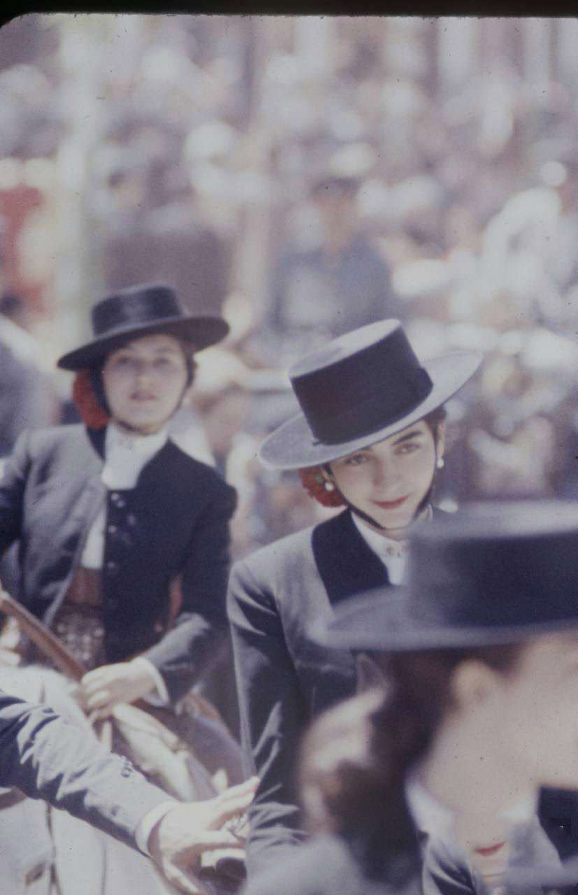 Beautiful Ladies at the 1959 Seville Fair in Andalusia, Spain