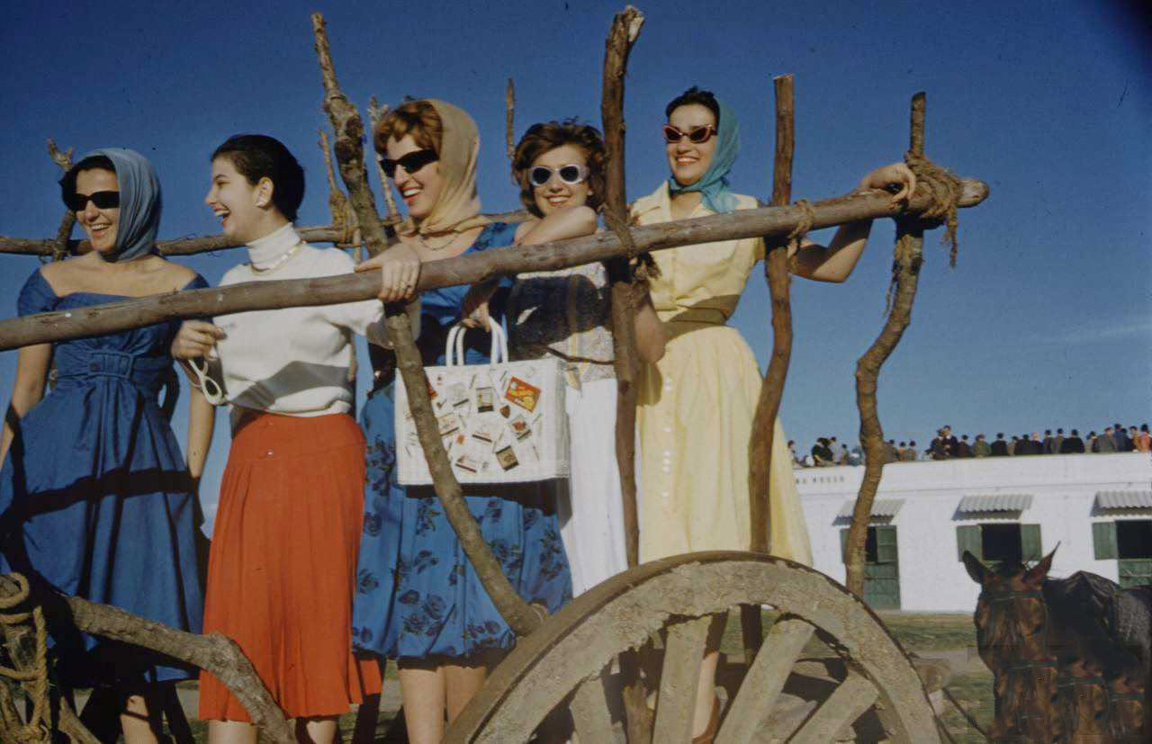 Beautiful Ladies at the 1959 Seville Fair in Andalusia, Spain