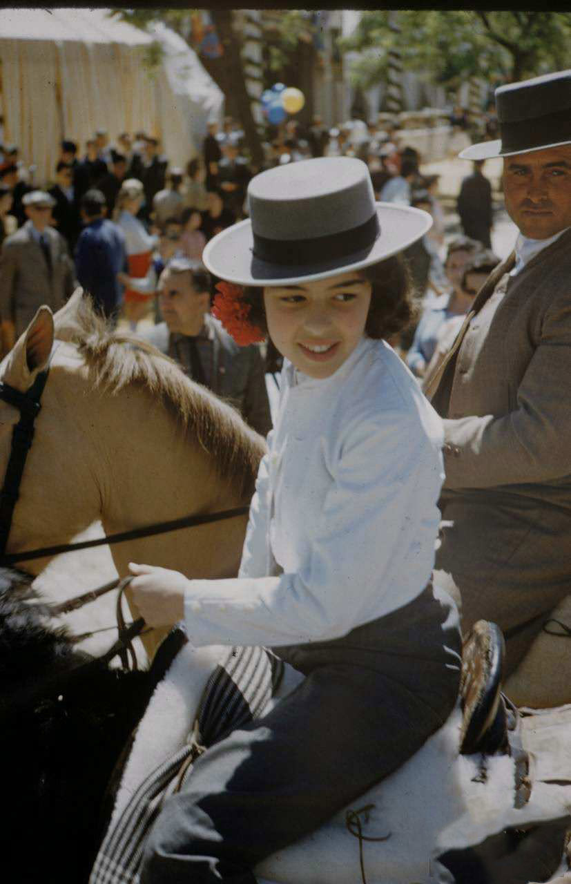 Beautiful Ladies at the 1959 Seville Fair in Andalusia, Spain