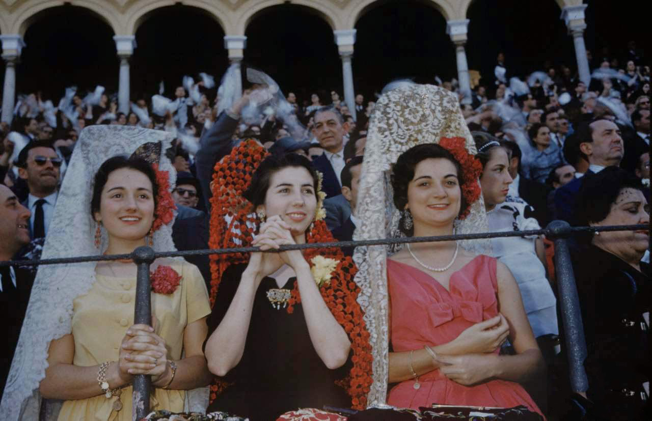 Beautiful Ladies at the 1959 Seville Fair in Andalusia, Spain